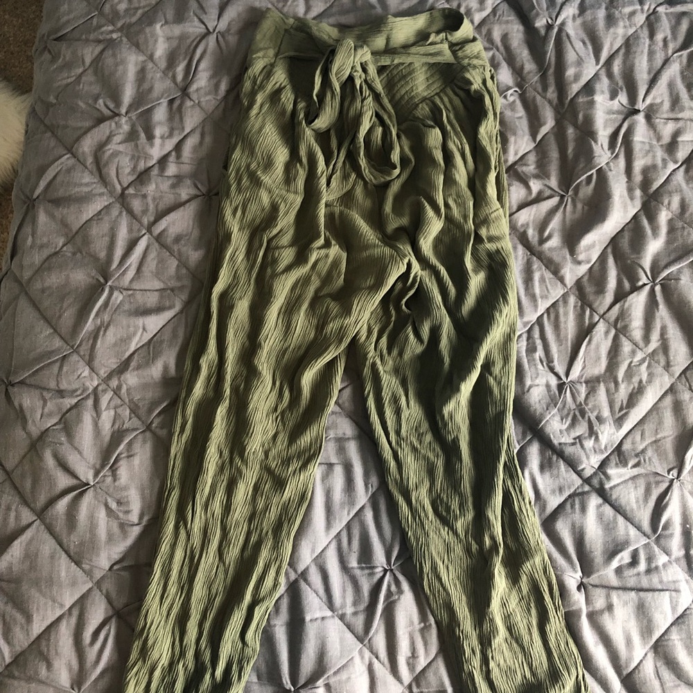 Bohemian Army Green American Eagle Pants